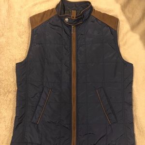 Johnston & Murphy Vest - Navy/Brown - Small